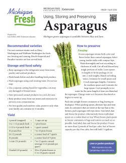 Asparagus - Using, Storing and Preserving