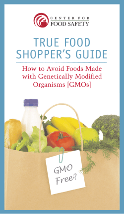 CFS shopper`s guide - Center for Food Safety