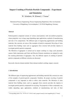 Impact Crushing of Particle-Particle Compounds &ndash; Experiment and