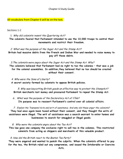 Chapter 6 Study Guide All vocabulary from Chapter 6 will be on the