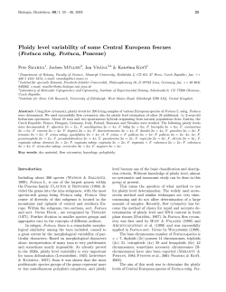 Ploidy level variability of some Central European fescues (Festuca