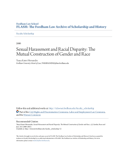 Sexual Harassment and Racial Disparity