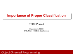 Importance of Proper Classification