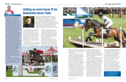 Getting an event horse fit for Badminton Horse Trials
