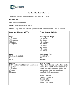 No Box Needed* Workouts Girls and Heroes WODs Other Known