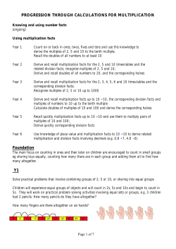 Multiplication - Byron Court Primary School