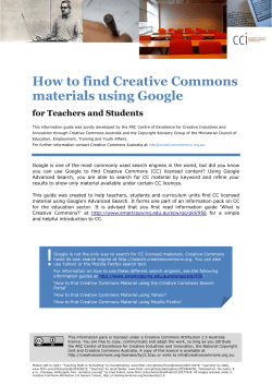 How to find Creative Commons materials using Google