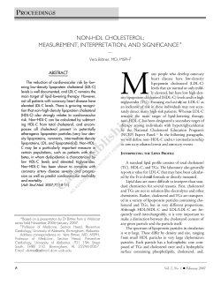 non-hdl cholesterol: measurement