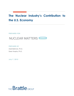 The Nuclear Industry`s Contribution to the U.S. Economy