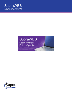 SupraWEB Guide
