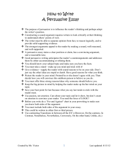 How to Write a persuasive essay 2