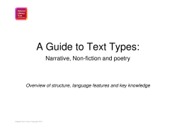 A Guide to Text Types - Thomas Tallis School