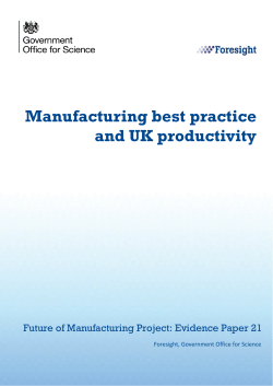 Manufacturing best practice and UK productivity