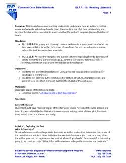 Common Core State Standards ELA 11-12: Reading