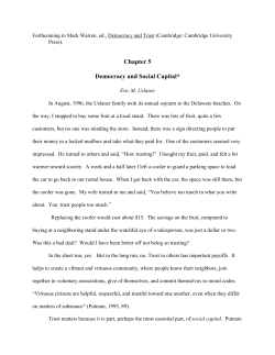 Chapter 5 Democracy and Social Capital
