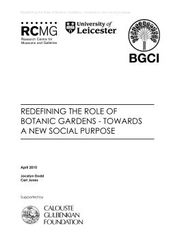 redefining the role of botanic gardens