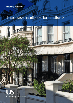 Headlease handbook for landlords