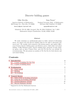 Discrete bidding games