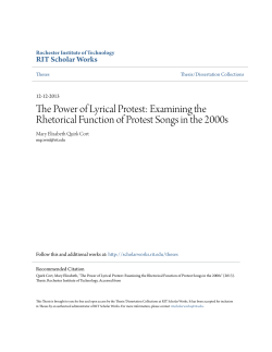 The Power of Lyrical Protest: Examining the