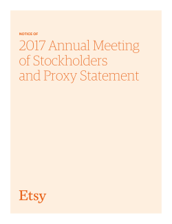 2017 Proxy Statement - Etsy Investor Relations
