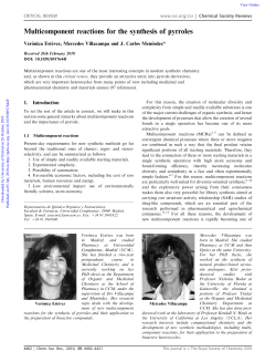 Multicomponent reactions for the synthesis of pyrroles
