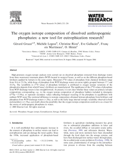 The oxygen isotope composition of dissolved - IB-USP
