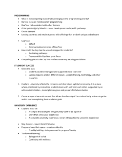 PROGRAMMING &bull; What is the compelling vision that is emerging in