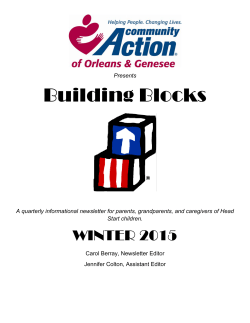 Building Blocks- the Head Start Parent Newsletter