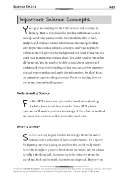 Important Science Concepts