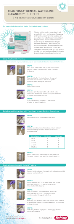 TEAM VISTA&trade; DENTAL WATERLINE CLEANER BY HU