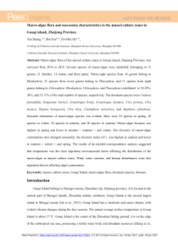 Macro-algae flora and succession characteristics in the