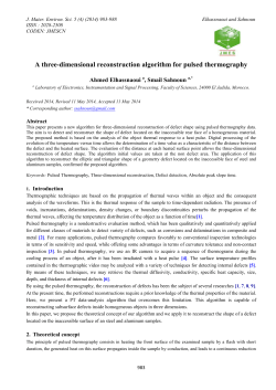 A three-dimensional reconstruction algorithm for pulsed thermography