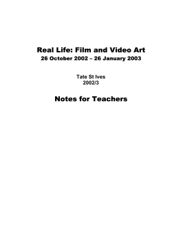 Real Life: Film and Video Art teachers` pack