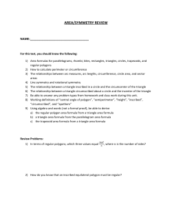 AREA/SYMMETRY REVIEW