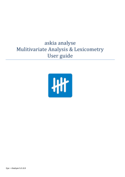 askiaanalyse - multivariate analysis and