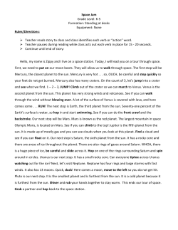 Space Jam Grade Level: K-5 Formation: Standing at desks