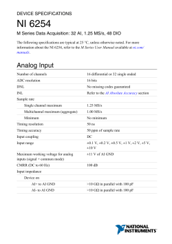 NI 6254 Device Specifications