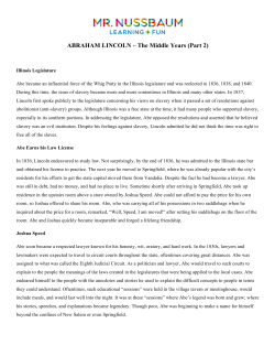 ABRAHAM LINCOLN &ndash; The Middle Years (Part 2)