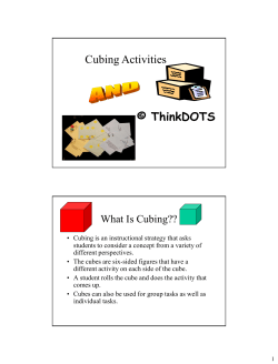 Cubing Activities