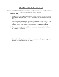 Silk Road Activity Directions and Reading