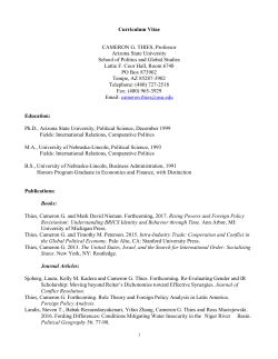 Curriculum Vitae - ASU People Search