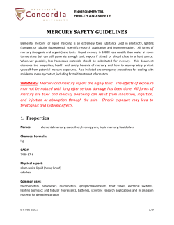 mercury safety guidelines
