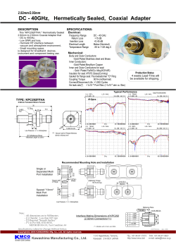DC - 40GHz, Hermetically Sealed, Coaxial Adapter