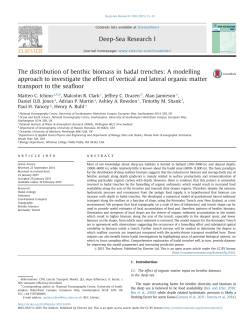 The distribution of benthic biomass in hadal trenches_ A modelling