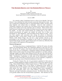 The Khmer Krom and the Khmer Rouge Trials - DC-Cam