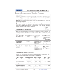 chemical formulas study guide