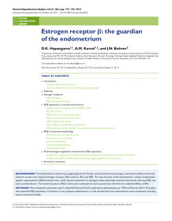 Estrogen receptor &beta;: The guardian of the endometrium (PDF