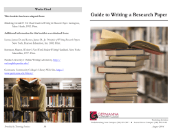 Guide to Writing a Research Paper