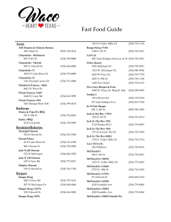 Fast Food Guide - Baylor University