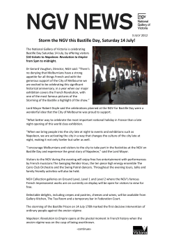 Storm the NGV this Bastille Day, Saturday 14 July!